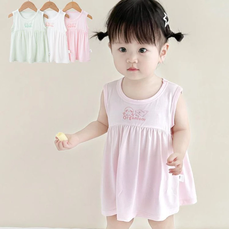 夏季连衣裙女宝宝薄款背心裙韩版洋气公主裙婴儿外出衣服1-3莱卡