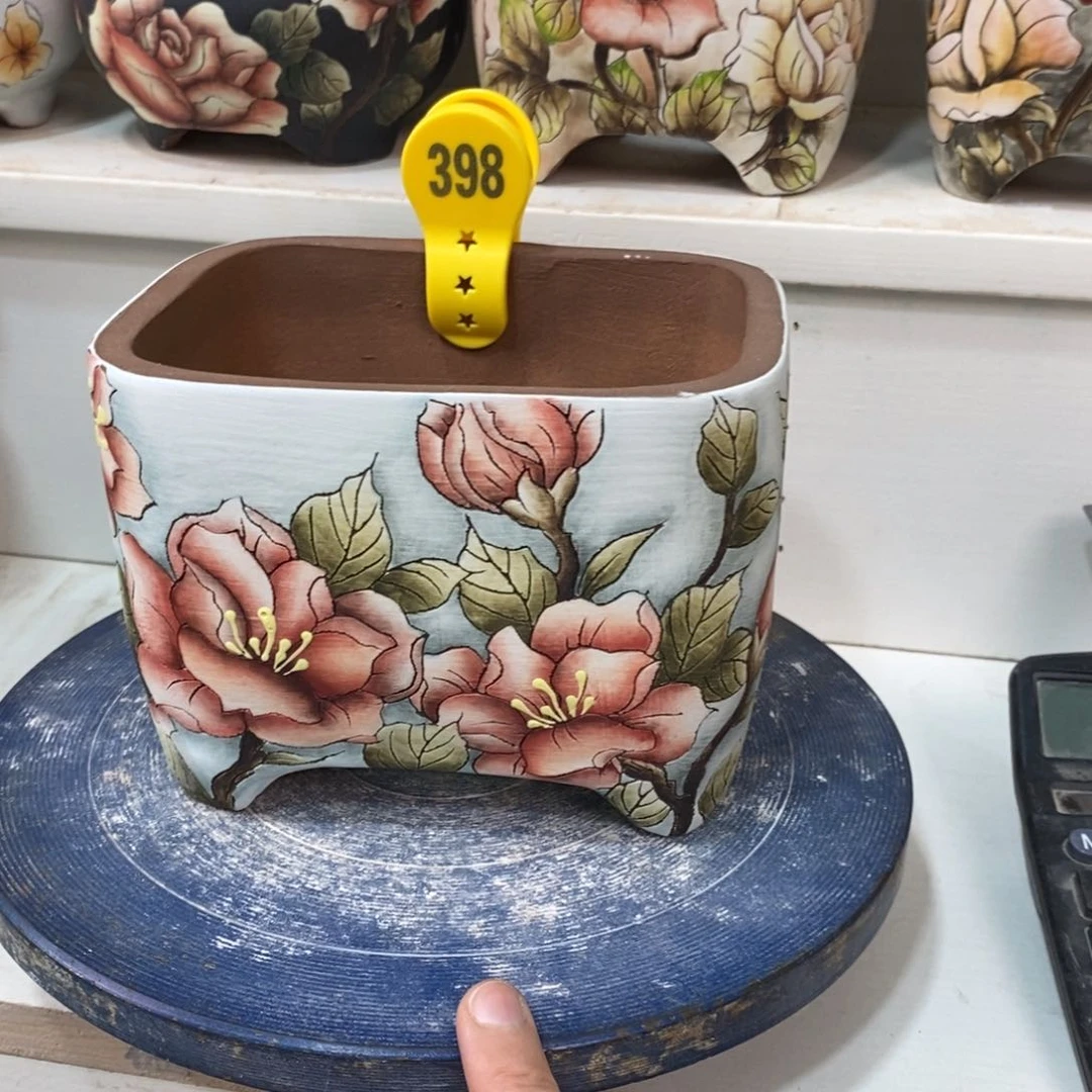 橙***橙紫砂花盆水晶花盆398