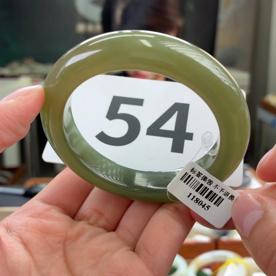 和田玉手镯未镶嵌54 55