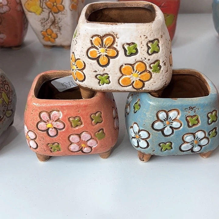 紫砂花盆粗陶材质多肉花盆