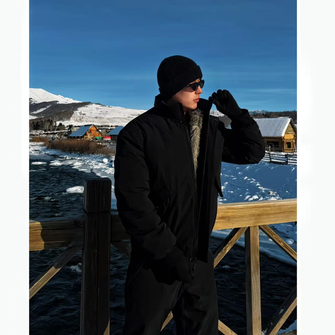 【西博】三防鹅绒座山雕立领羽绒服男硬核保暖不臃肿夹克羽绒服