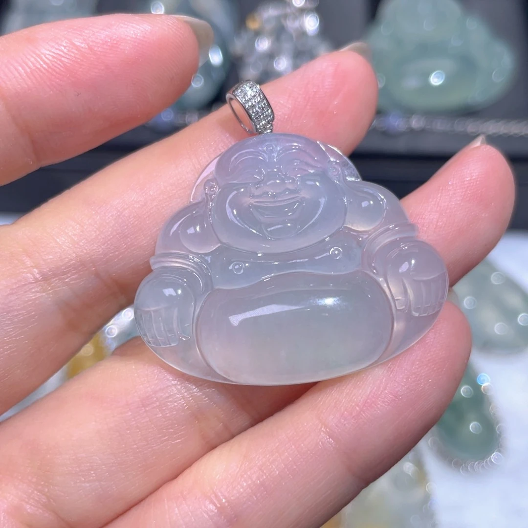颈饰18K金镶嵌翡翠翡翠