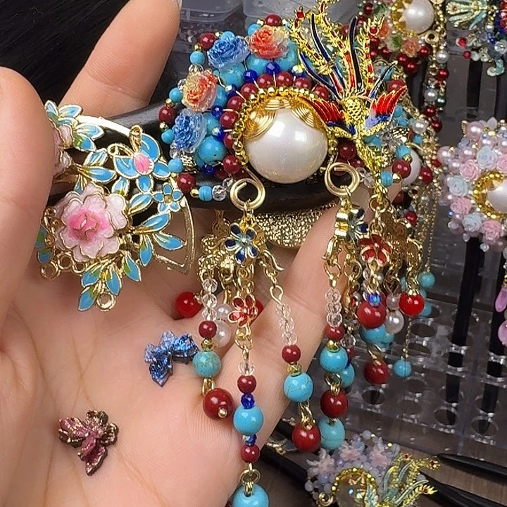 那***。古风刀马旦发簪发饰