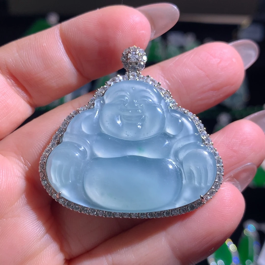 【闪购商品】翡翠银S925镶嵌颈饰天然翡翠