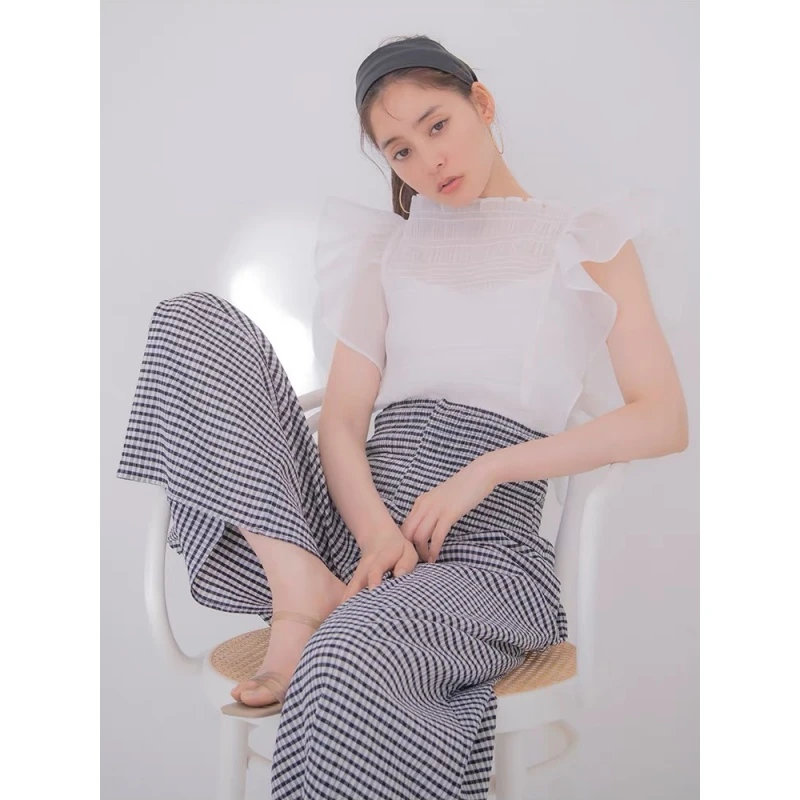 【Montendre】明星同款 S 小众爆款高腰气质显瘦修身宽松舒适阔腿裤