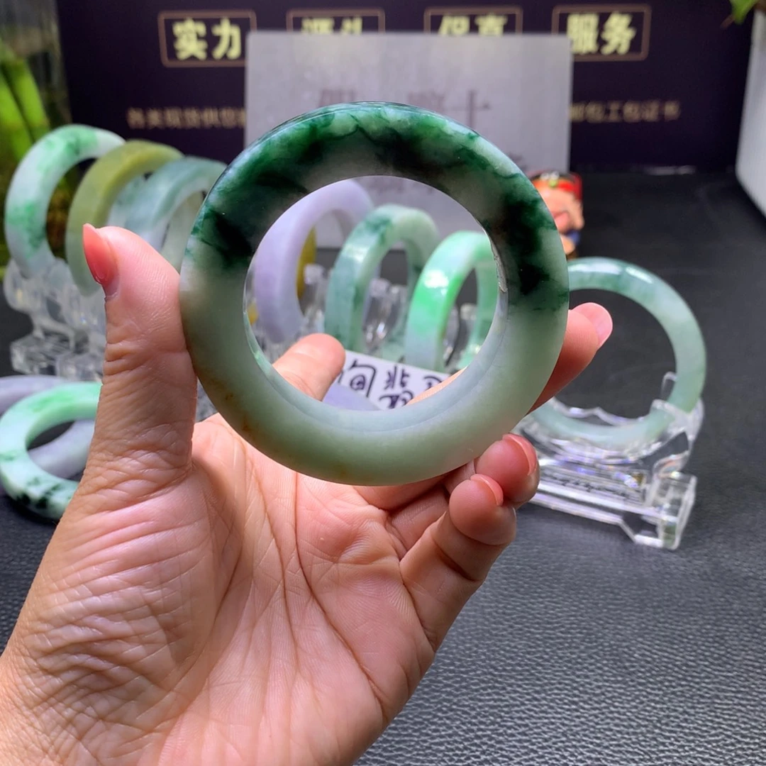 6***6定制翡翠未镶嵌53/61正圈