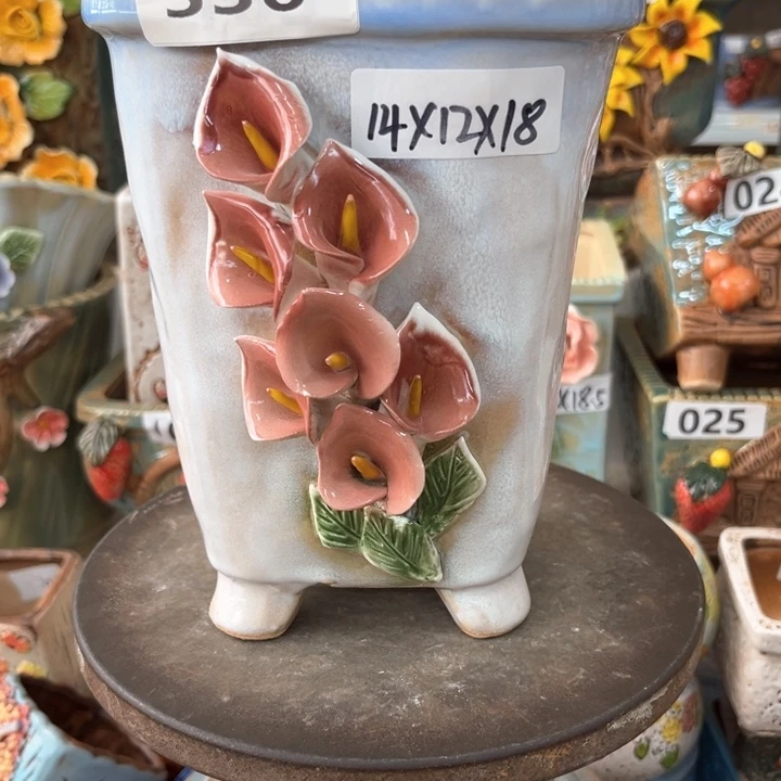 紫砂花盆粗陶材质多肉花盆