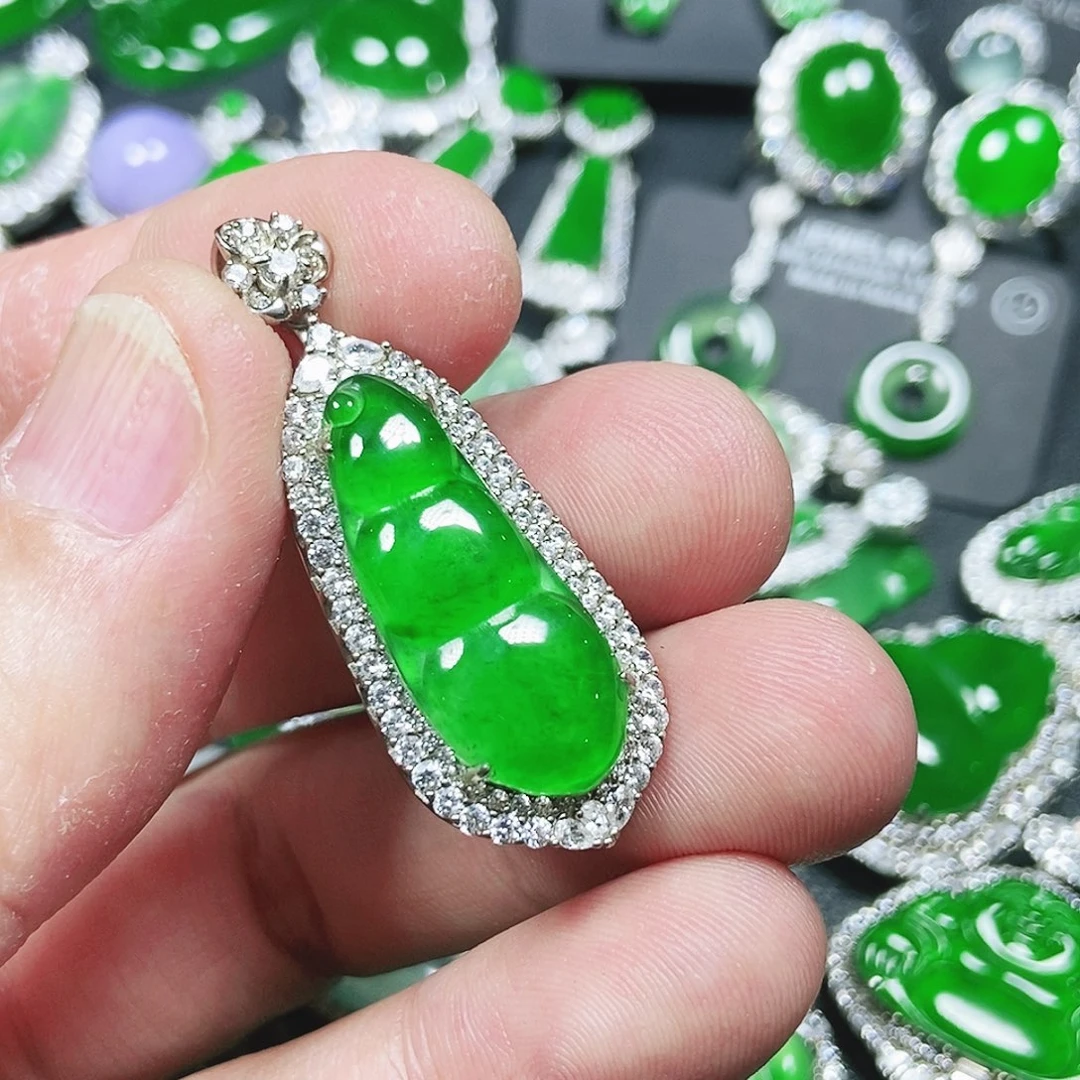 翡翠银S925镶嵌吊坠(不含链)727吊坠