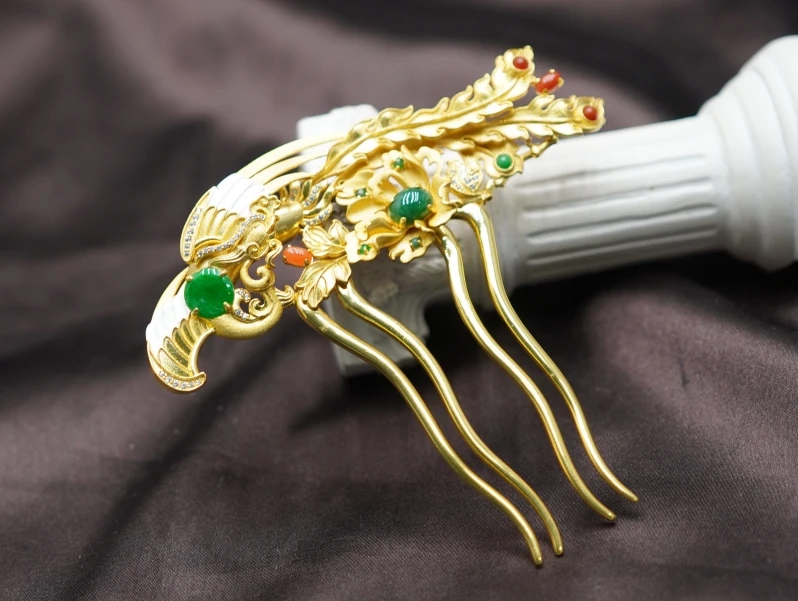 s925翡翠钗 EA021723