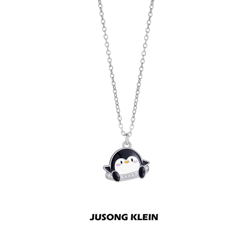 Jusong klein 钛钢项链 巴拉乐园系列企鹅项链女小众卡通锁骨链