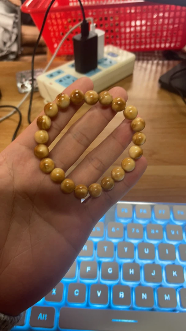 黄金库克光珠手串10+mm