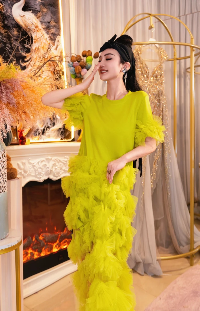 【星姐推荐】星原创高级定制【金盏】设计师夏季轻奢名媛连衣裙