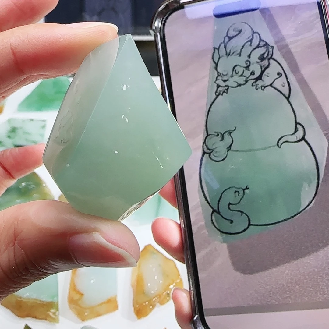 定制翡翠未镶嵌缅甸翡翠挂件