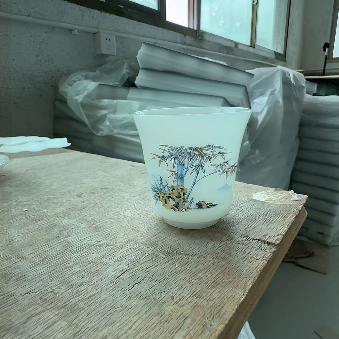 璞玉富竹马蹄主人杯容量约70毫升