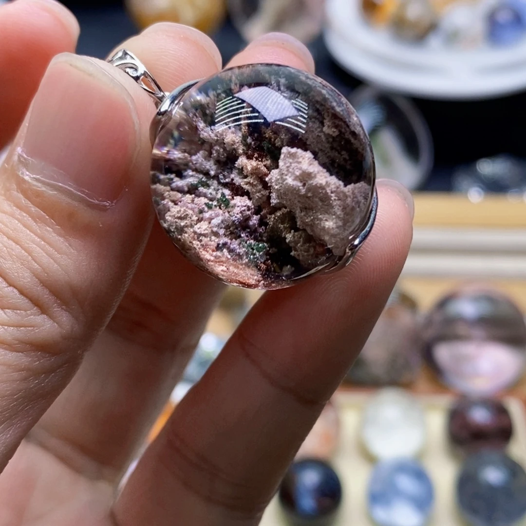 水晶颈饰银S925镶嵌⭐️****圆球