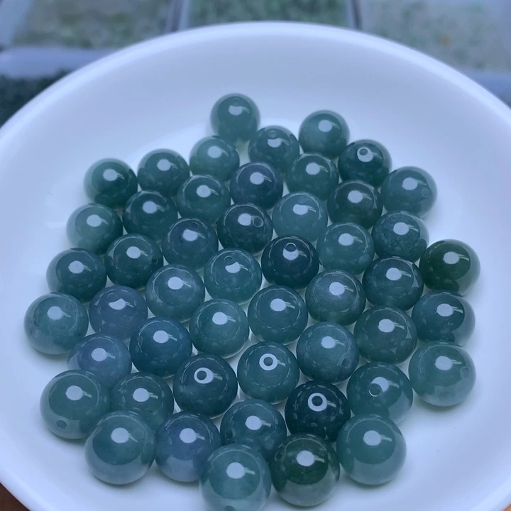 翡翠散珠卡10冰蓝水10个
