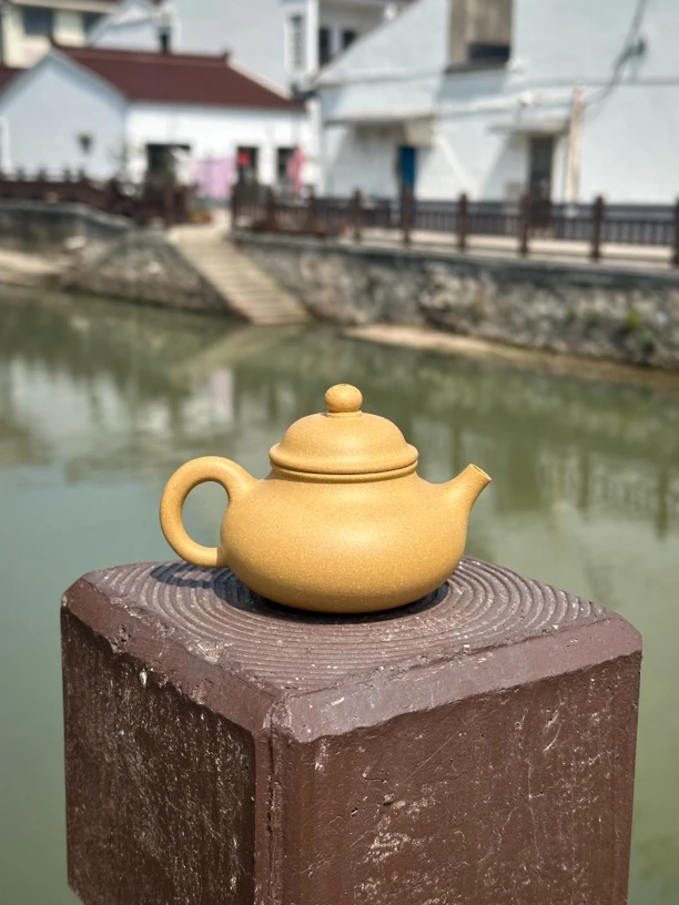 黄金段泥容天壶140ml半手工制作原矿宜兴紫砂壶实用茶器功夫茶具