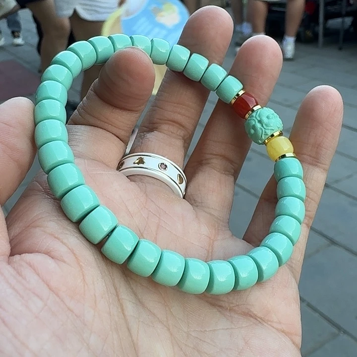 草珠菩提手串绿直切手串