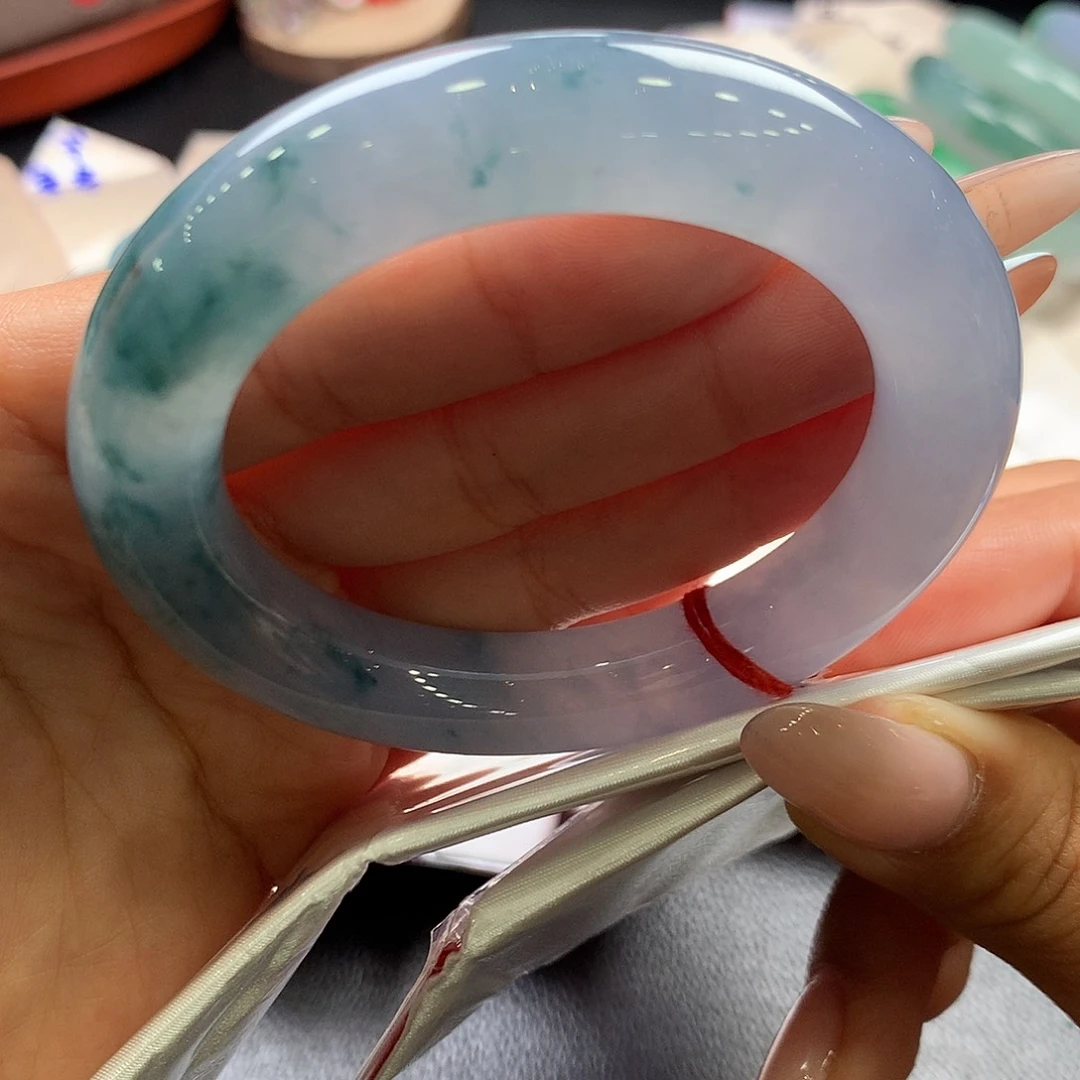 翡翠未镶嵌手镯（圆镯）54号