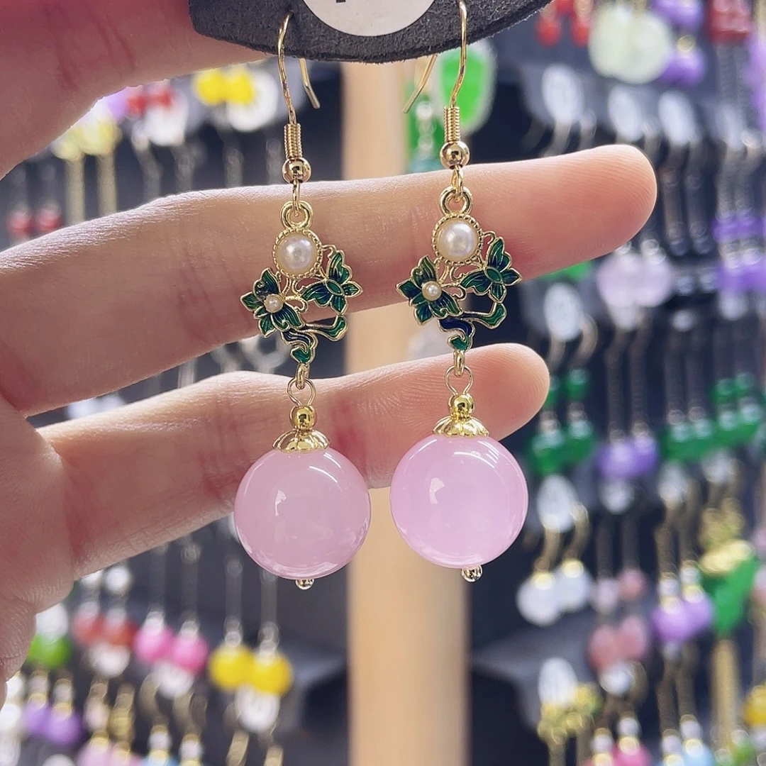 玛瑙/玉髓未镶嵌耳坠