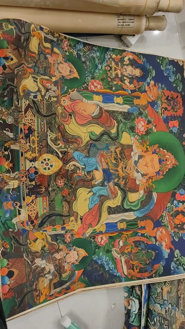 A37高端精品莲花生大士绘画类唐卡