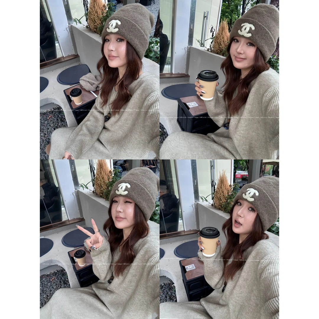 DOU×【经典不败】秋冬新款慵懒宽松超柔软V领围巾针织三件套