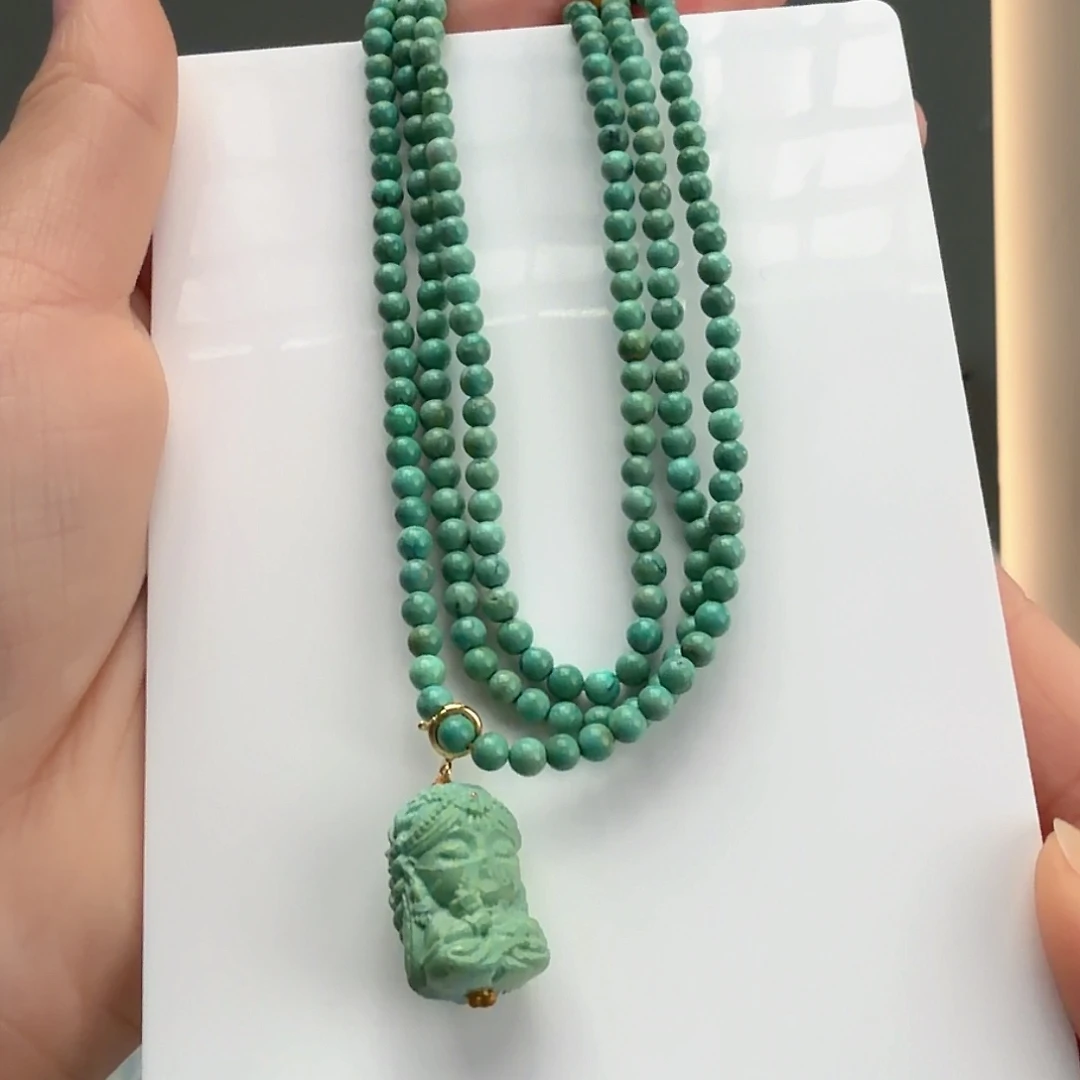 绿松石未镶嵌颈饰