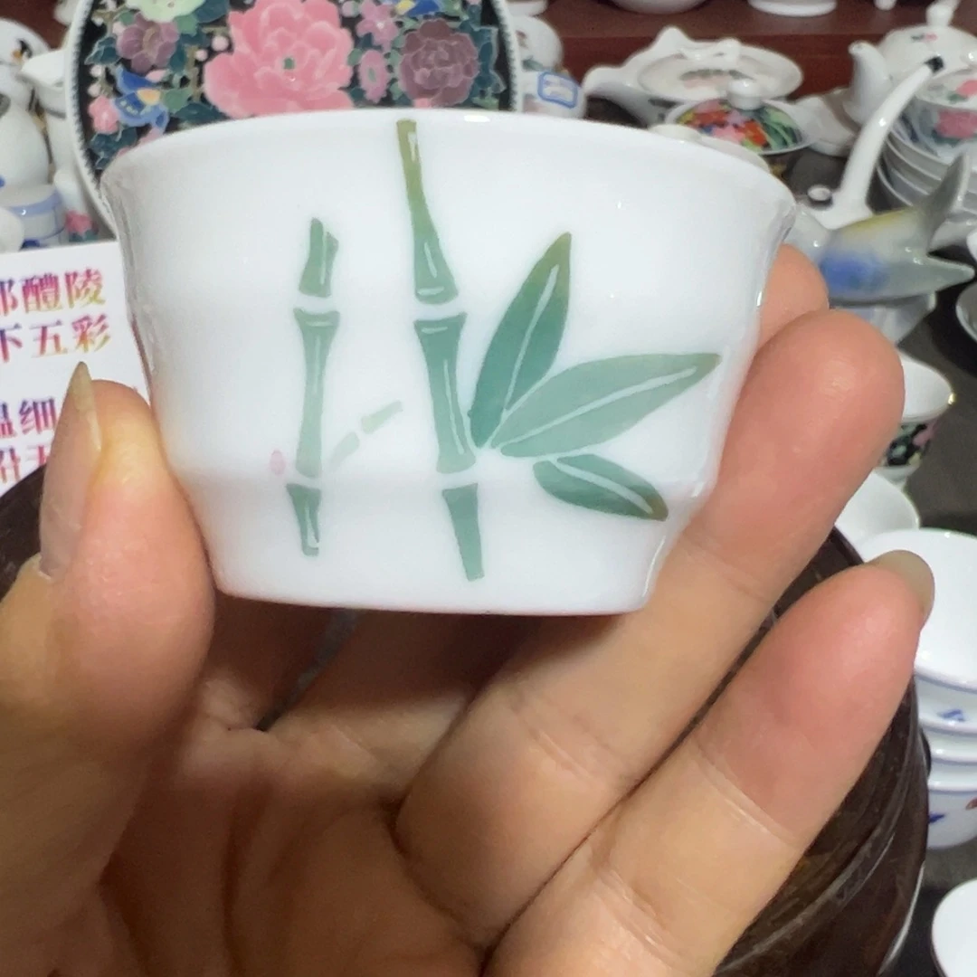 醴陵高温瓷40毫升手绘