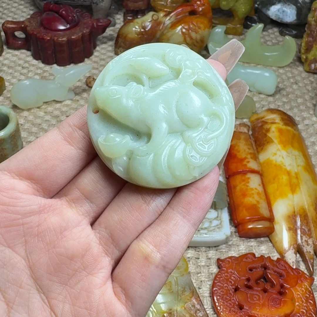 白玉菩提吊坠挂件
