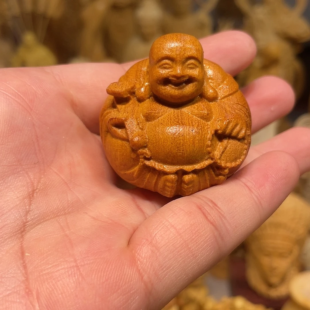 黄杨木一团和气弥勒佛