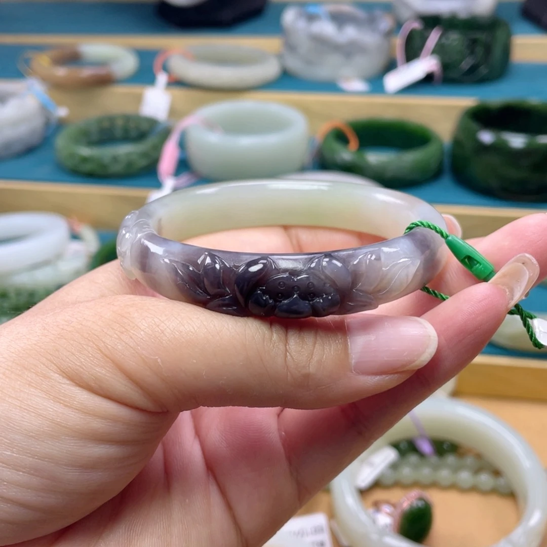和田玉手镯未镶嵌25