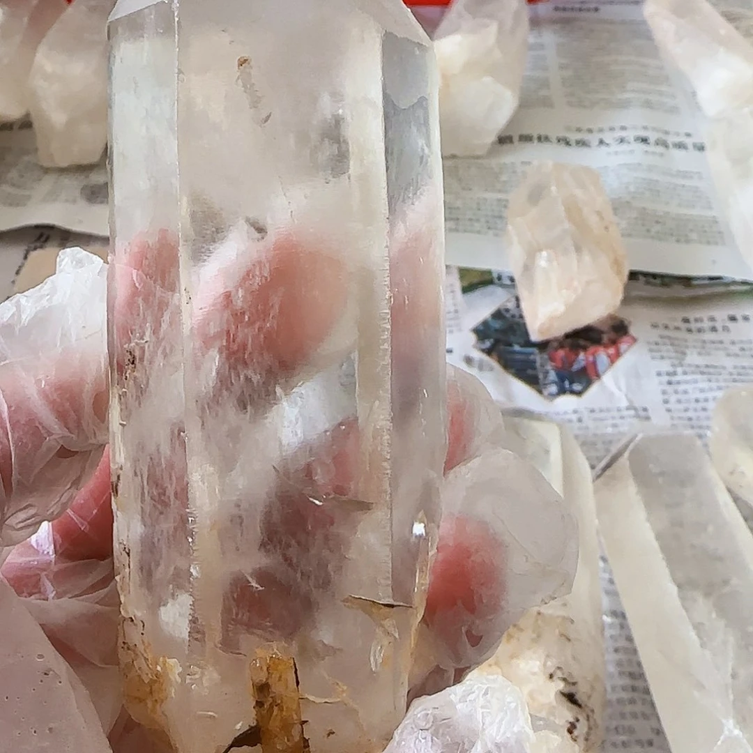 水晶原石未镶嵌小*豆天然