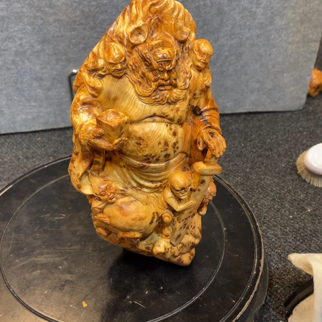 柏木（崖柏）太行精品陈化独瘤钟馗摆件