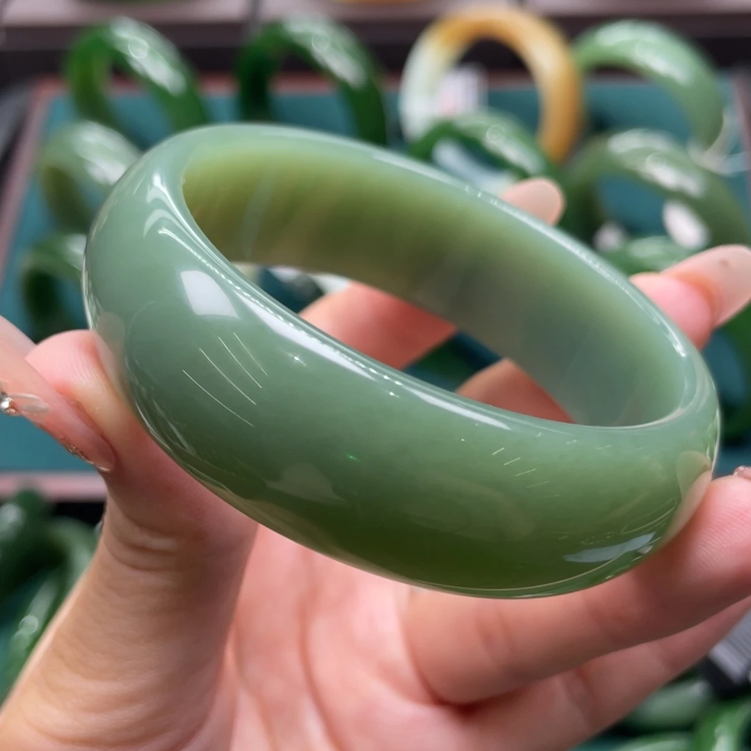 和田玉（碧玉）未镶嵌手镯5758