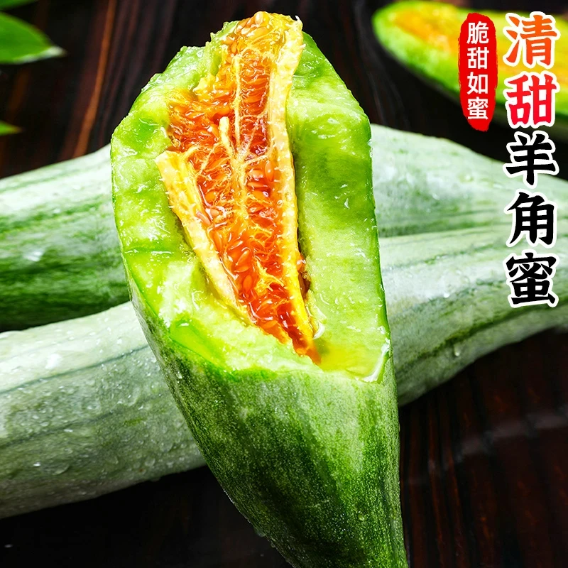 【脆甜多汁】正宗山东羊角蜜甜瓜3到5斤蜜瓜香瓜博洋5当季水果甜蜜