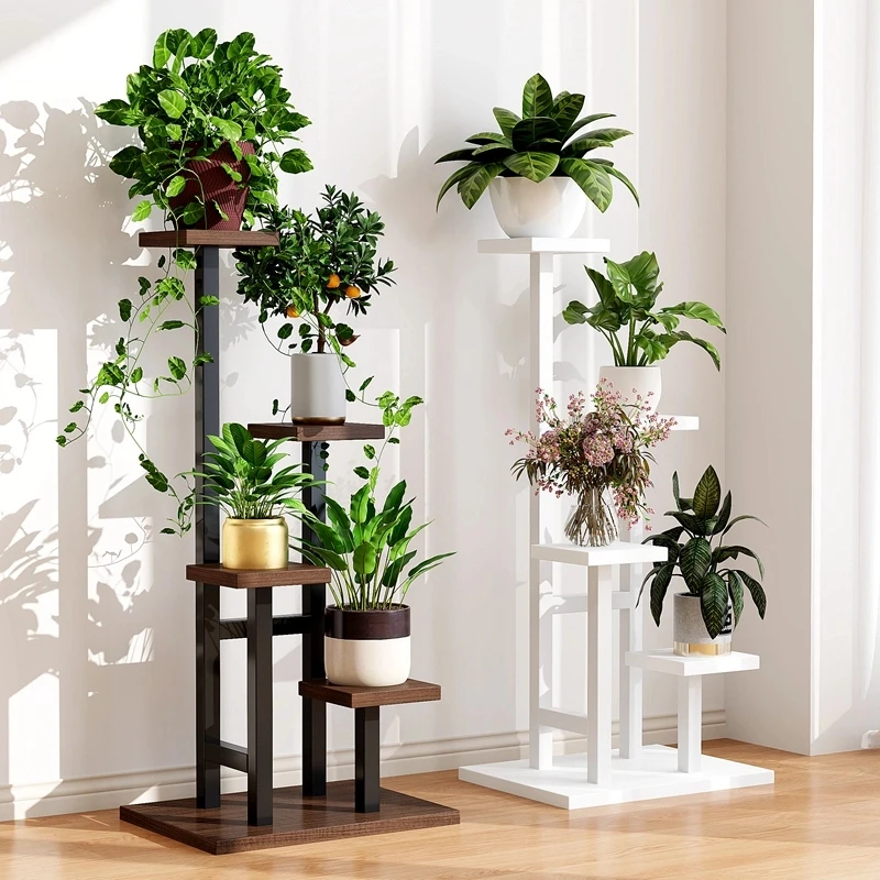 新款式花架子阳台置物架多层客厅落地式花盆架子绿萝移动带轮家用