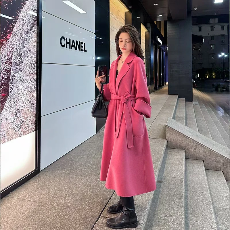 法式钻石阔版羊绒羊毛大衣安哥拉色  默认瑕疵NO退NO换无运费险