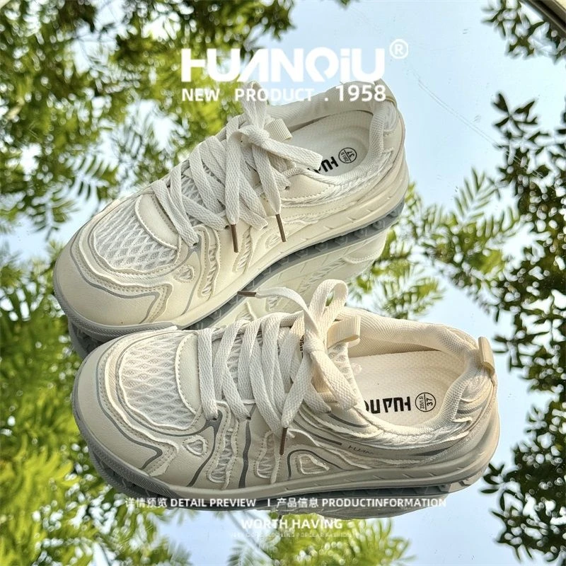 环球轻奢耐磨女鞋2025夏季新款薄荷曼波小白鞋女百搭学生洋气板鞋