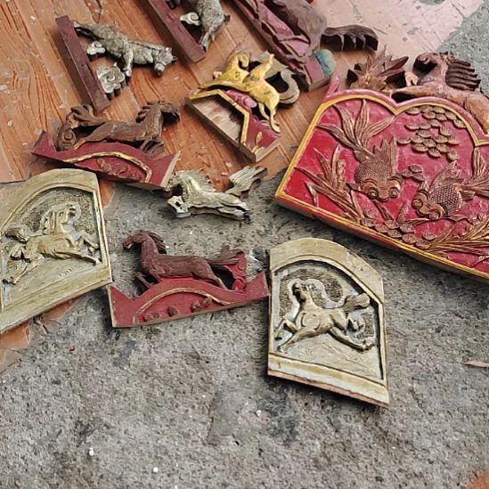 绒质木雕花板，一物一拍，