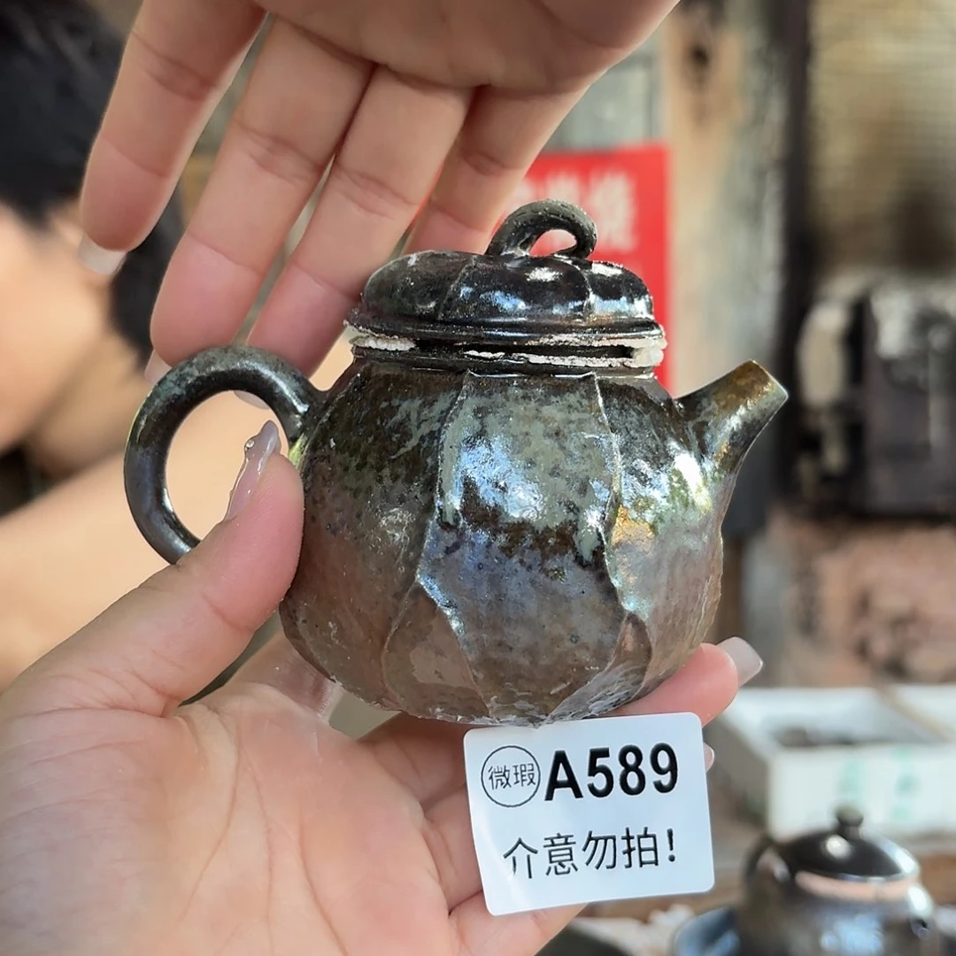 杯坭兴陶纯柴烧原矿泥料纯手工壶
