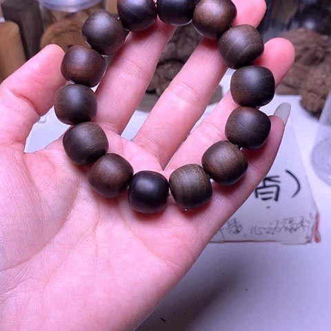 檀香木手串/手链檀香阴沉15/16满纹
