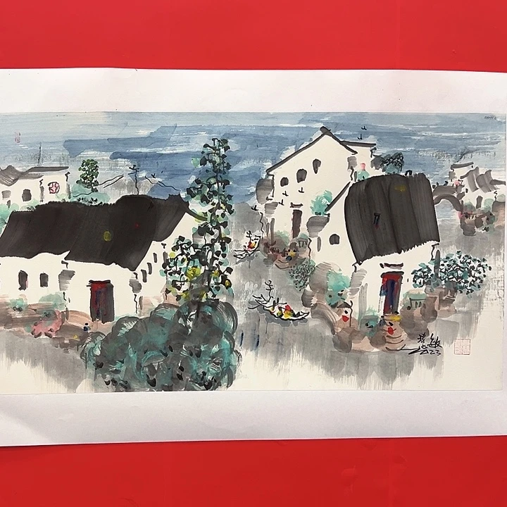 国画朱老师参展作品