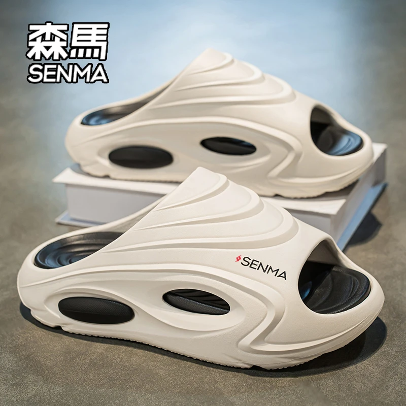 SENMA/森马一字拖新款女生增高防滑防臭耐磨户外运动可外穿拖鞋男