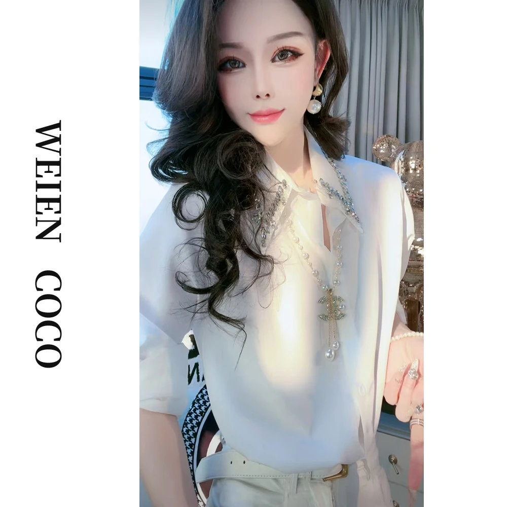 【薇恩COCO】重工衬衫时尚休闲百搭气质女款上衣衬衣S3250