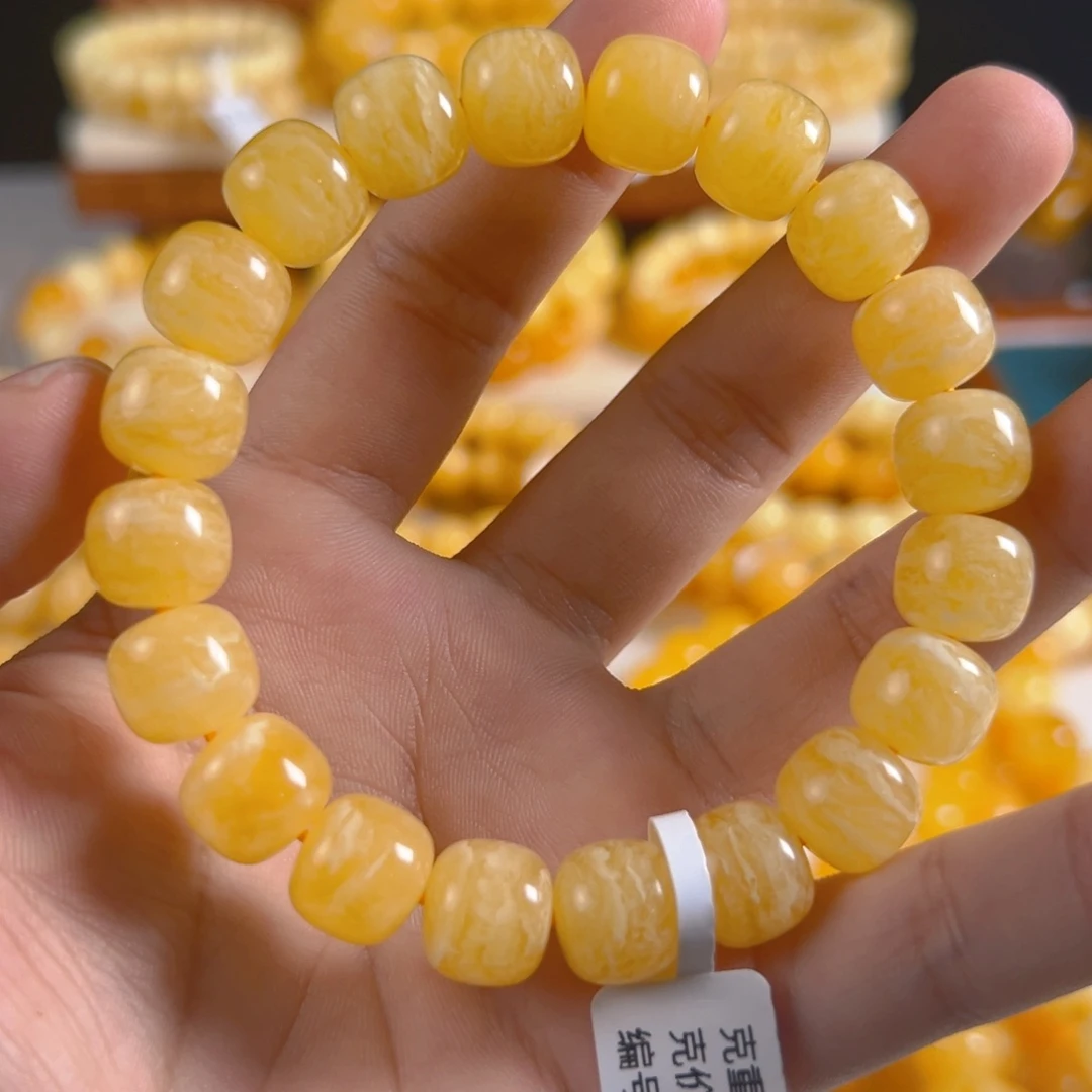 未镶嵌琥珀裸石18.63g俄料同料虎皮纹12mm