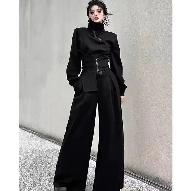 春季高级街头风百搭收腰显瘦套装