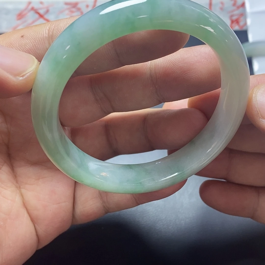 定制翡翠未镶嵌翡翠手镯59圈口