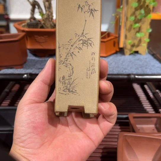 易***飞紫砂花盆原矿紫泥