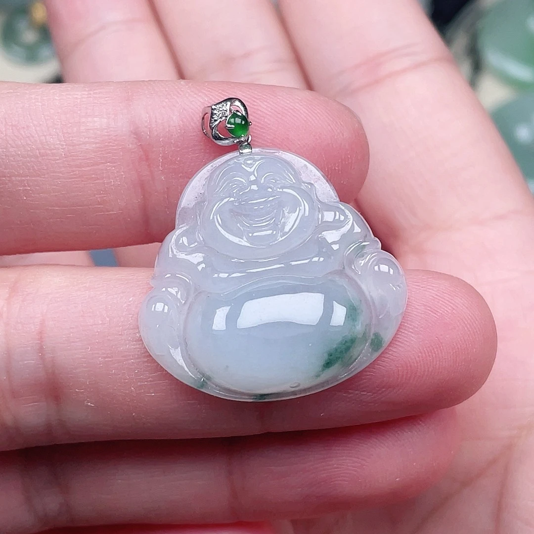 翡翠未镶嵌颈饰佛公