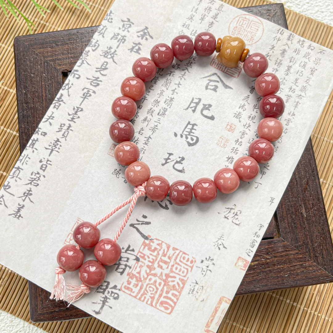 藕粉老型桶灏鸣手串10*9mm   D-A957045